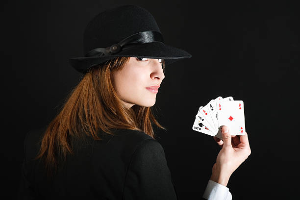istock Girl With Playing Cards 173819407