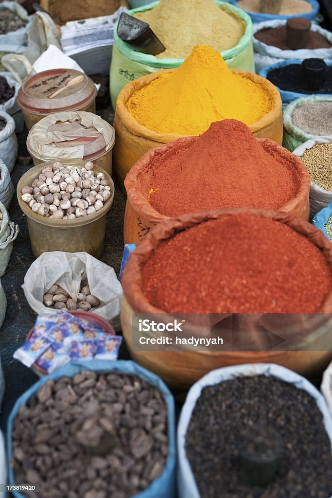 Mercado de especiarias em Delhi - Royalty-free Agricultura Foto de stock