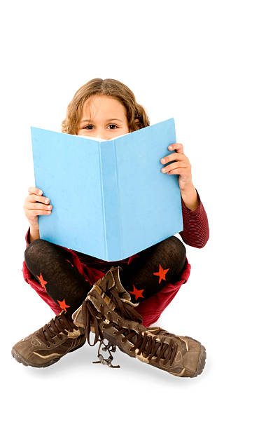 istock Young girl with book, reading 173819424