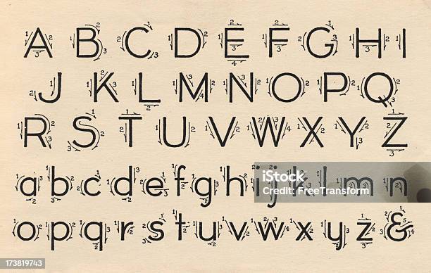 Alphabet Strokes Stock Illustration - Download Image Now - Alphabet, Analyzing, Antique