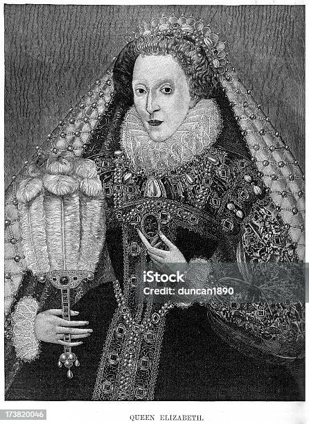 Rainha Isabel I De Inglaterra - Arte vetorial de stock e mais imagens de Rainha Isabel I de Inglaterra - Rainha Isabel I de Inglaterra, Rainha - Pessoa Real, Coroa - Enfeites para a cabeça