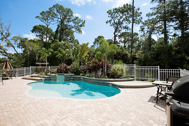 istock New Pool hot tub showcase home back yard private patio 173820270