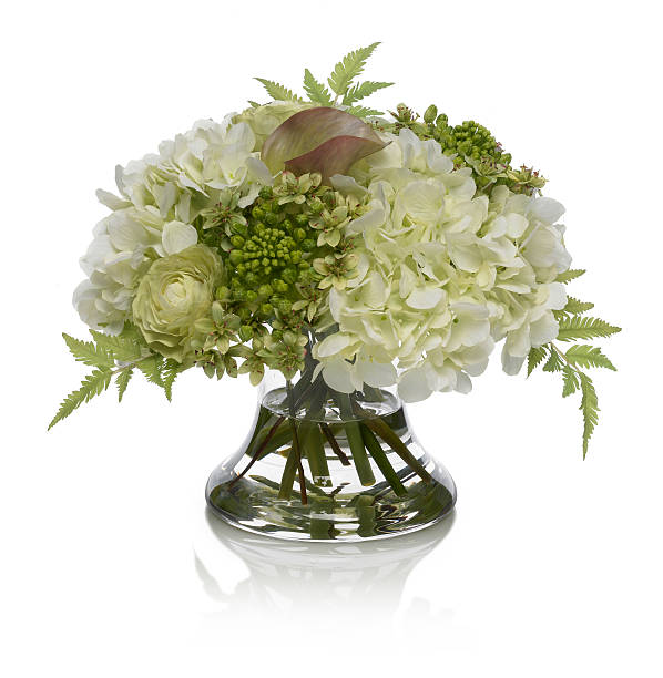 istock Hydrangea and Agapanthus Bouquet on a white background 173820337