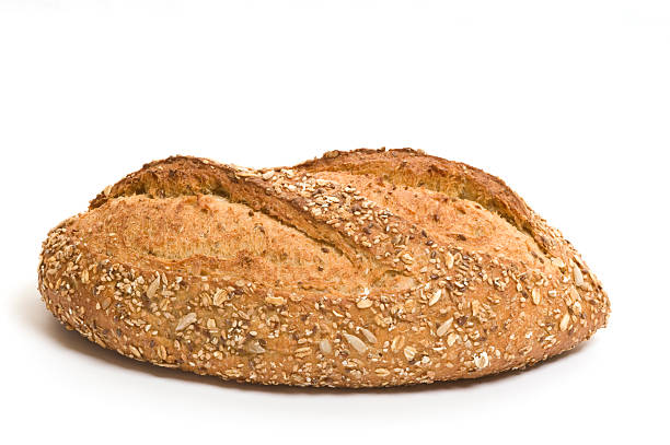 istock One loaf of whole grain bread on a white background 173820899