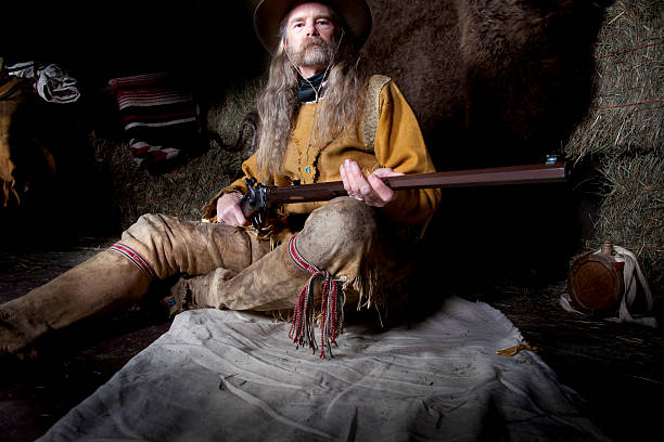 istock Mountain Man with 45-70 Sharps Buffalo Rifle 173821248