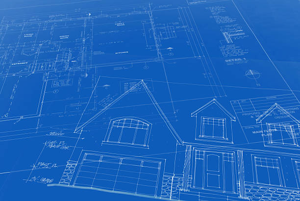 blueprints vector art illustration
