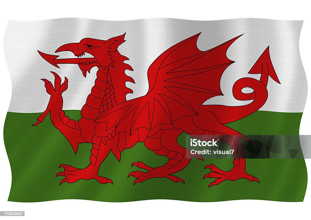 Bandeira do País de Gales - Royalty-free Bandeira do País de Gales Foto de stock