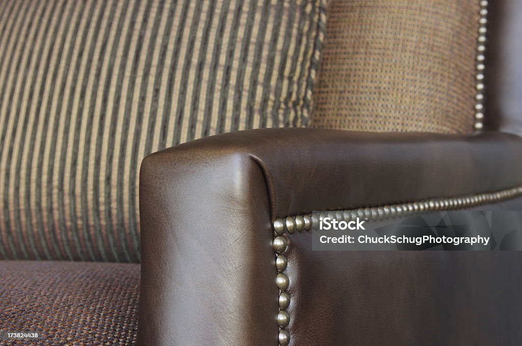 Cadeira de couro, sofá estofado decoração de interiores - Foto de stock de Cadeira royalty-free