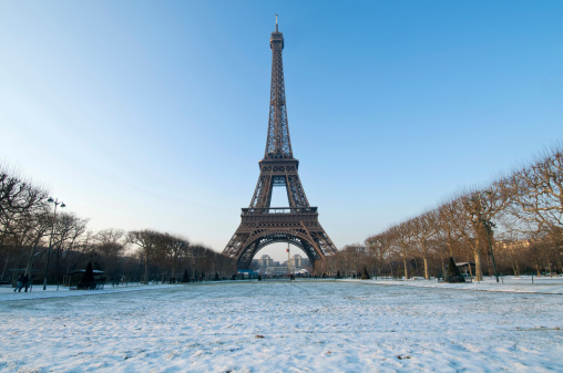 Paris after snowing