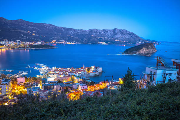 istock Town of Budva historic architecture evening view 1738250729