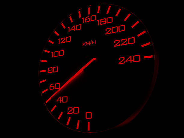 Speedometer 50 km/h 3d render 100 mph stock pictures, royalty-free photos & images