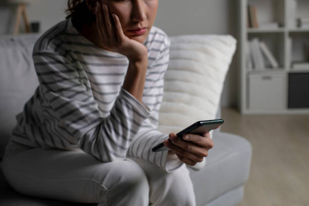 istock Female suffer from mental health problems. 1738267542