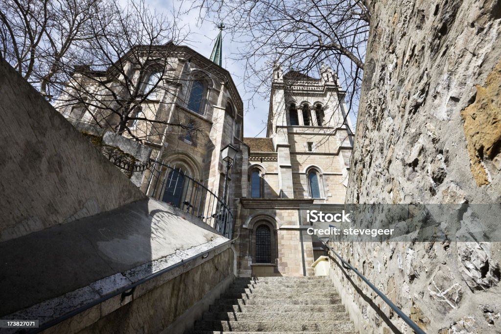 Kathedrale von Genf - Lizenzfrei Altertümlich Stock-Foto