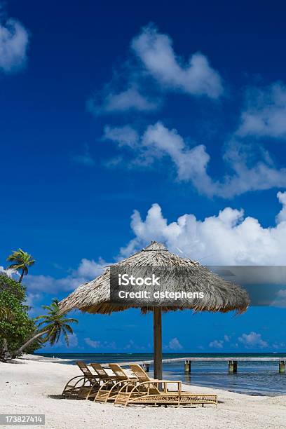 Palapa Am Strand Stockfoto und mehr Bilder von Alles hinter sich lassen - Alles hinter sich lassen, Baum, Blau