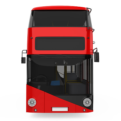 Double Decker Bus isolated on white background. 3D render