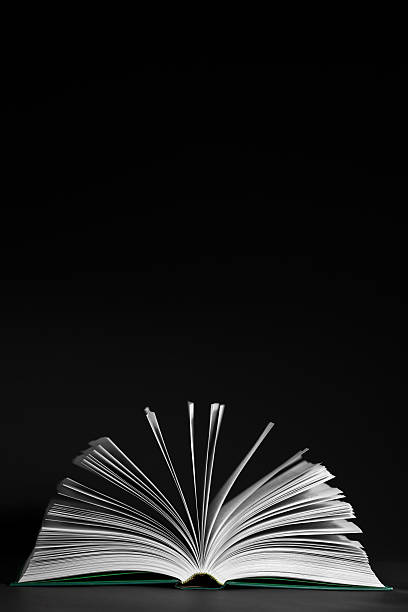 istock Book on black background with a lot of copyspace 173828389