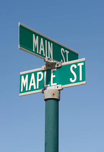 istock Street sign intersection, Main St and Maple St 173828620