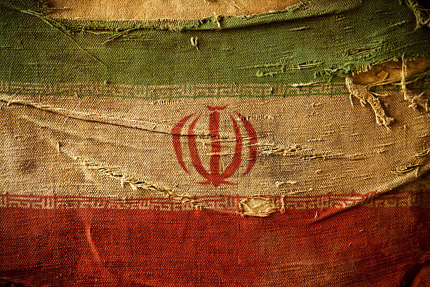 グランジイランの旗 - iranian flag ストックフォト��と画像