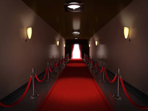 istock Red carpet leading to the stage 173828913