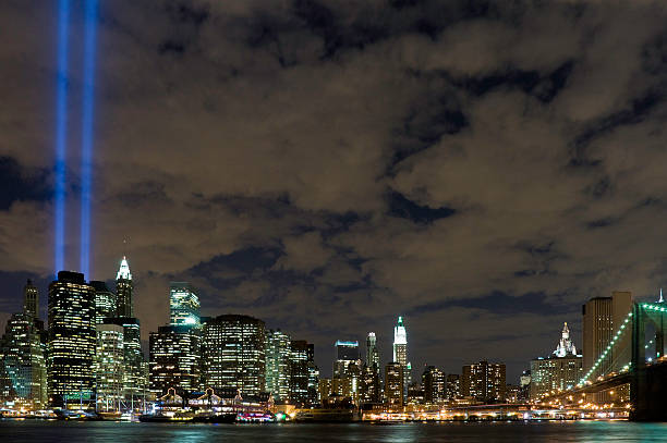 istock New York 911 lights illuminated dusk 173829125