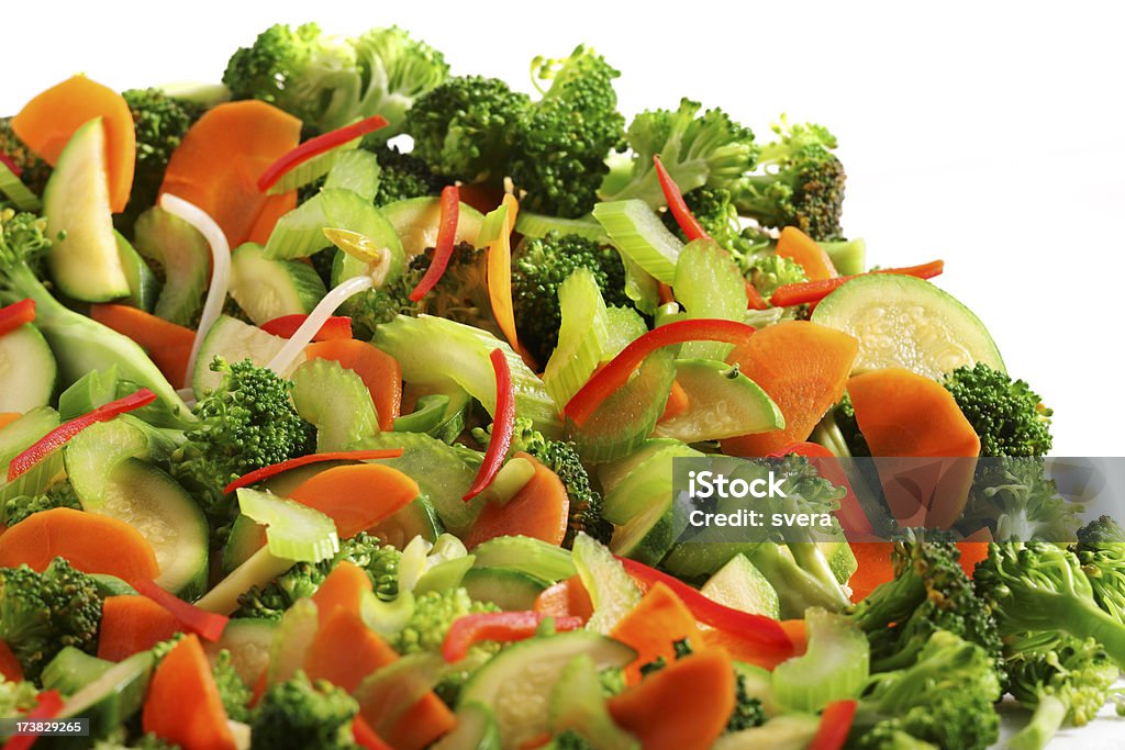 Mescolare verdure fritte - Foto stock royalty-free di Broccolo