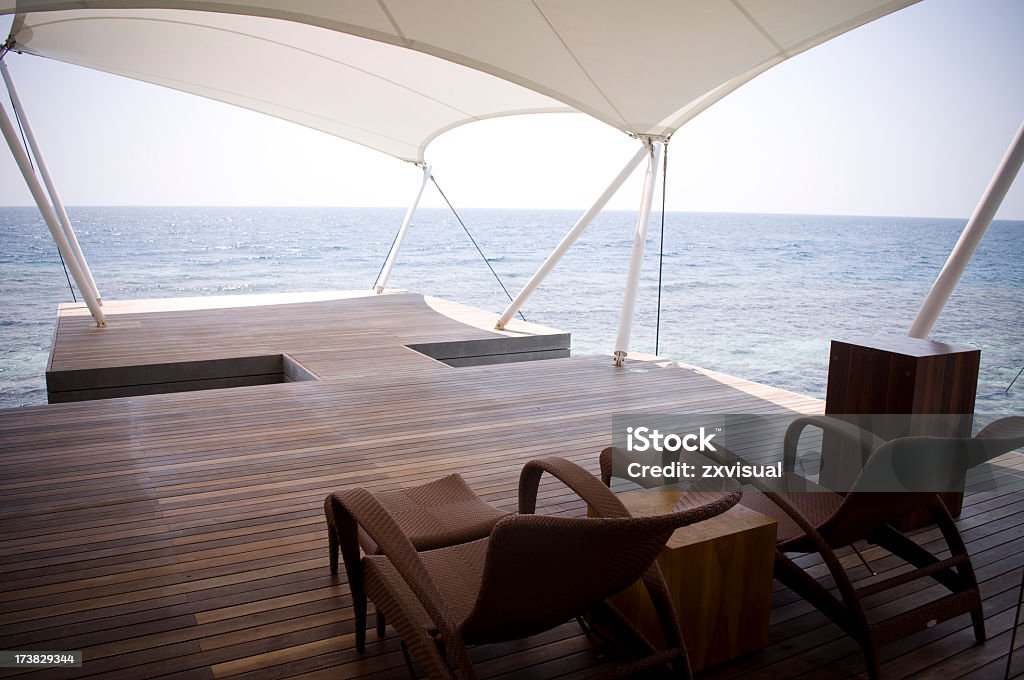 Baldacchino molo per la barca - Foto stock royalty-free di Molo