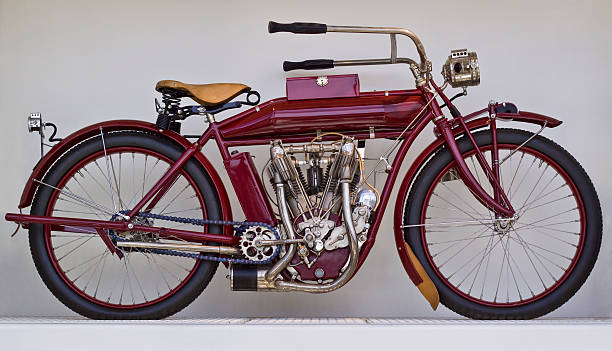 vintage motorcycle stock photo