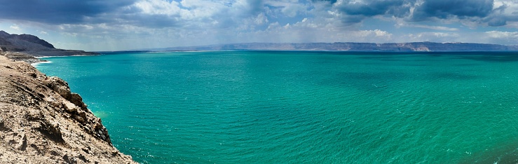 A scenic view of the Dead sea in Jordan