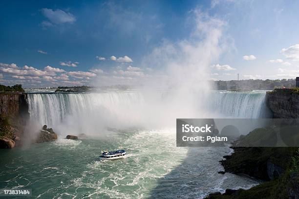 Cascate Del Niagara In Estate - Fotografie stock e altre immagini di Acqua - Acqua, Ambientazione esterna, Bagnato