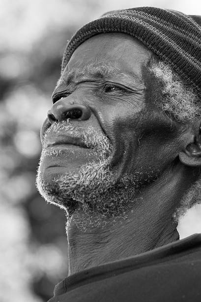 istock Old African man black and white 173831758
