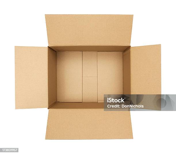 Open Cardboard Box Stock Photo - Download Image Now - Box - Container, Cardboard Box, Open