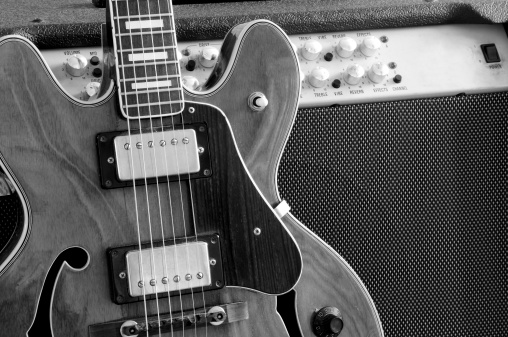 Vintage guitar and amp