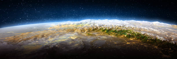 istock Tibet mountains, landscape frome space 1738319908
