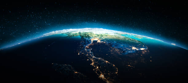 istock Thailand and Malaysia from space 1738319939