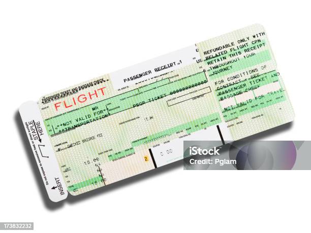 Airline Boarding Pass Stock Photo - Download Image Now - Airplane Ticket, Boarding, Cut Out