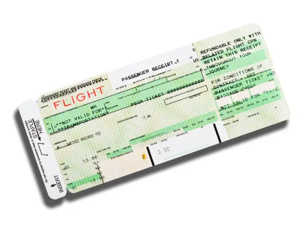 Flight airport passenger ticket