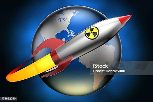 Foto de Warhead Nuclear Redor Do Mundo Traçado De Recorte Incluído e mais fotos de stock de Globo terrestre