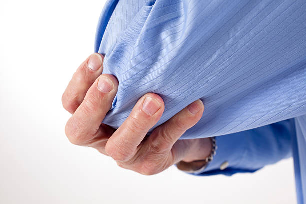 istock Senior massaging his painful elbow. 173832673