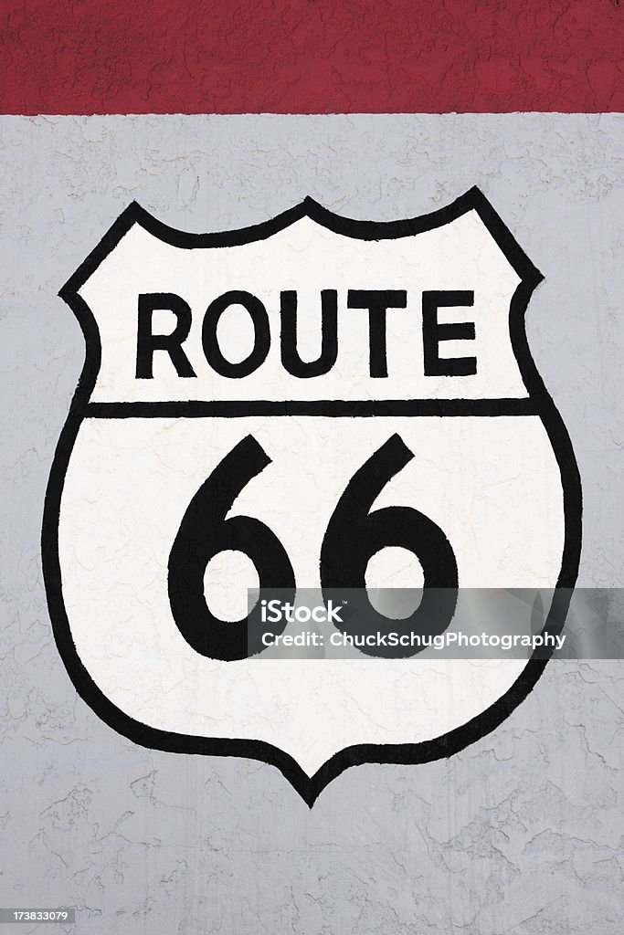 Route 66 Znak drogowy Kultura amerykańska - Zbiór zdjęć royalty-free (Plakat)