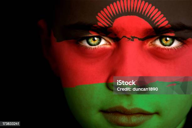 Malawi Flag Boy Stock Photo - Download Image Now - Boys, Child, Close-up