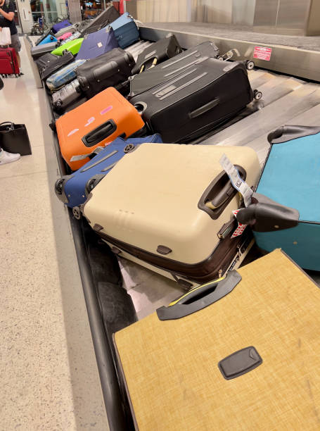 istock Baggage Claim, where many bags are piled up.Vertical. 1738333348