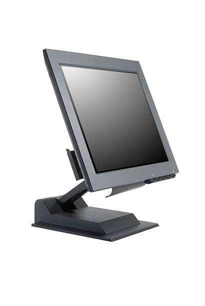 Black Flat Screen Monitor stock photo