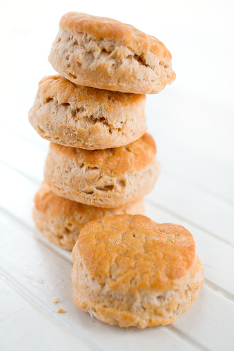 Flaky lovely buttermilk Biscuits.  Shallow dof