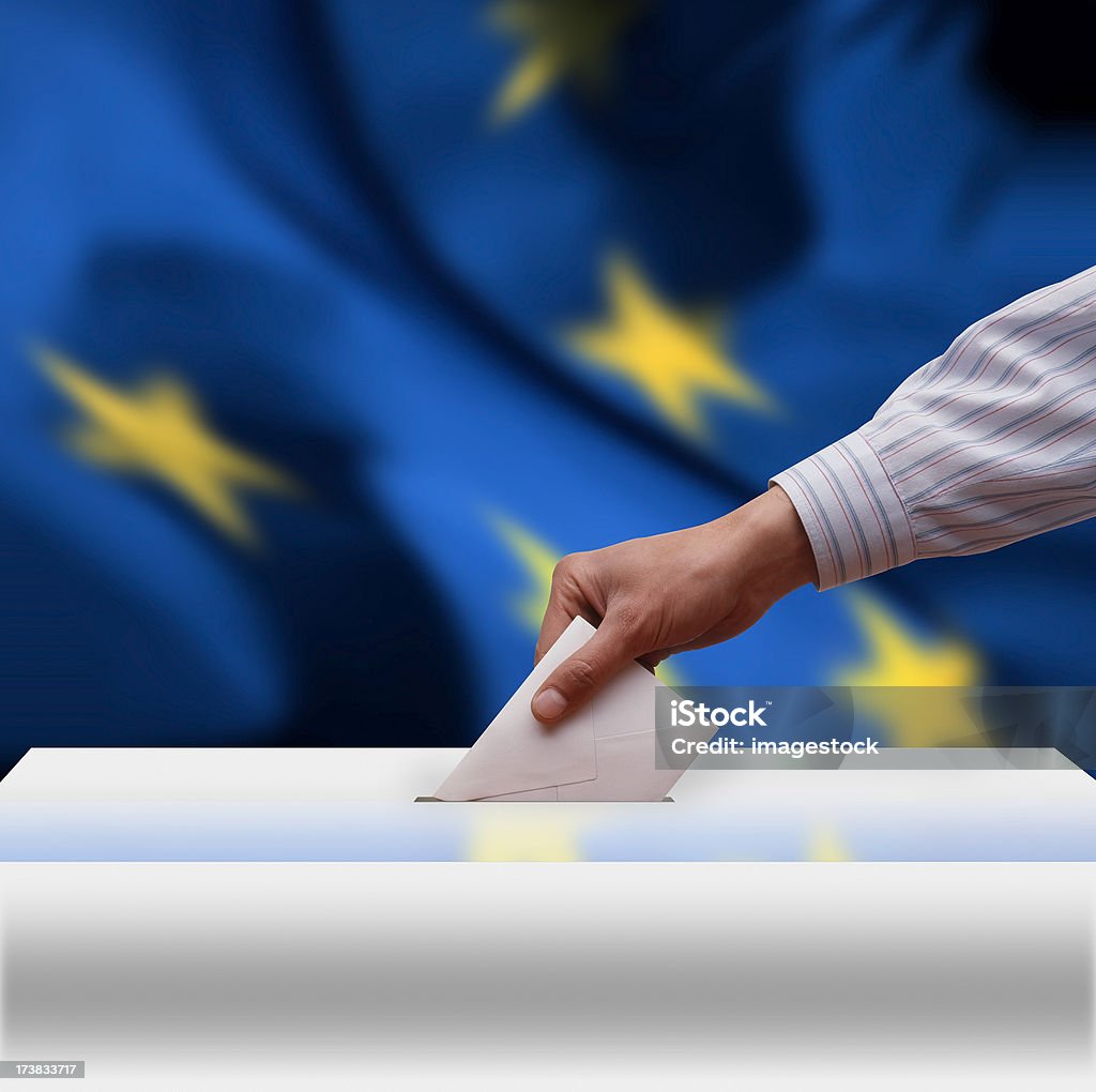 Da votação - Royalty-free Bandeira da União Europeia Foto de stock