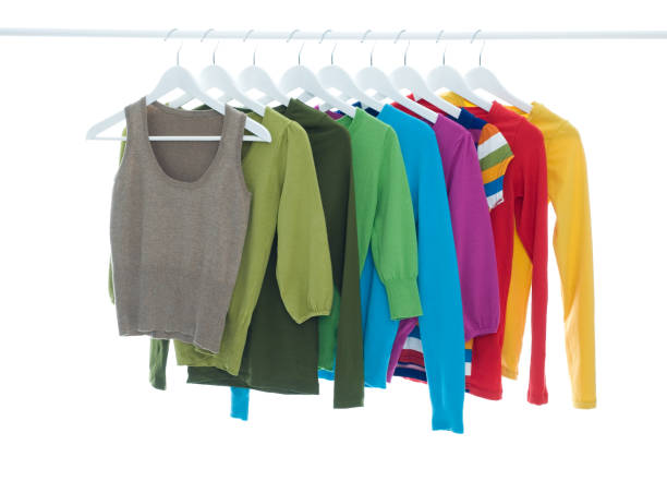 istock Colorful Knitted Tops Hanging 173833827