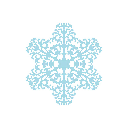 Snowflake. Vector illustration isolated on a white background.
