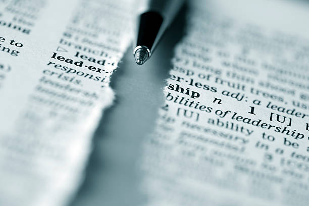 istock Ripped dictionary page series: leadership 173834888