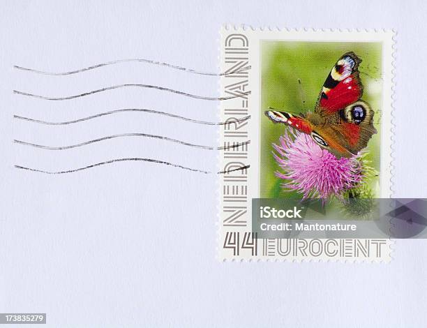 우표 공작새 On 엉겅퀴 네덜란드 네덜란드에 대한 스톡 사진 및 기타 이미지 - 네덜란드, 우표, 엽서