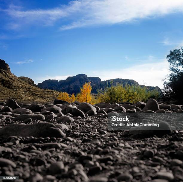 Pebbles And Rocks In Front Of Mountains In Arizona Stock Photo - Download Image Now - Arizona, Backgrounds, Beauty In Nature