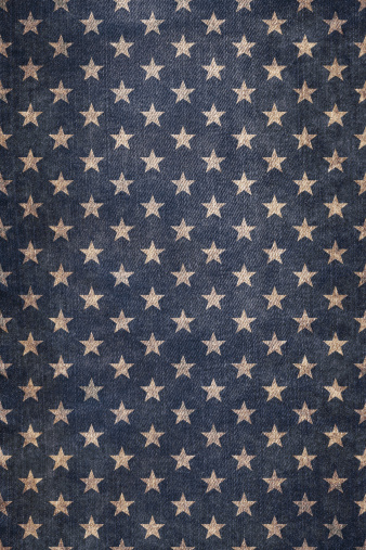 Computer designed patriotic star pattern on a denim textured grunge background.  YOU MIGHT ALSO LIKE: